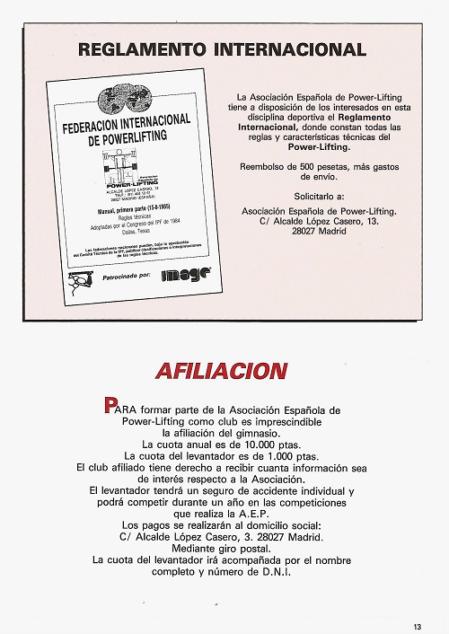 revista asociacion espanola powerlifting 1987 pagina 13
