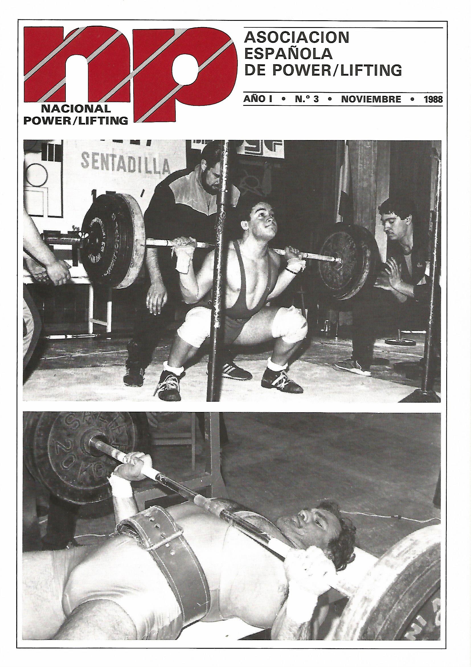 Número 3 de la revista de la Asociación Española de Powerlifting (1988)