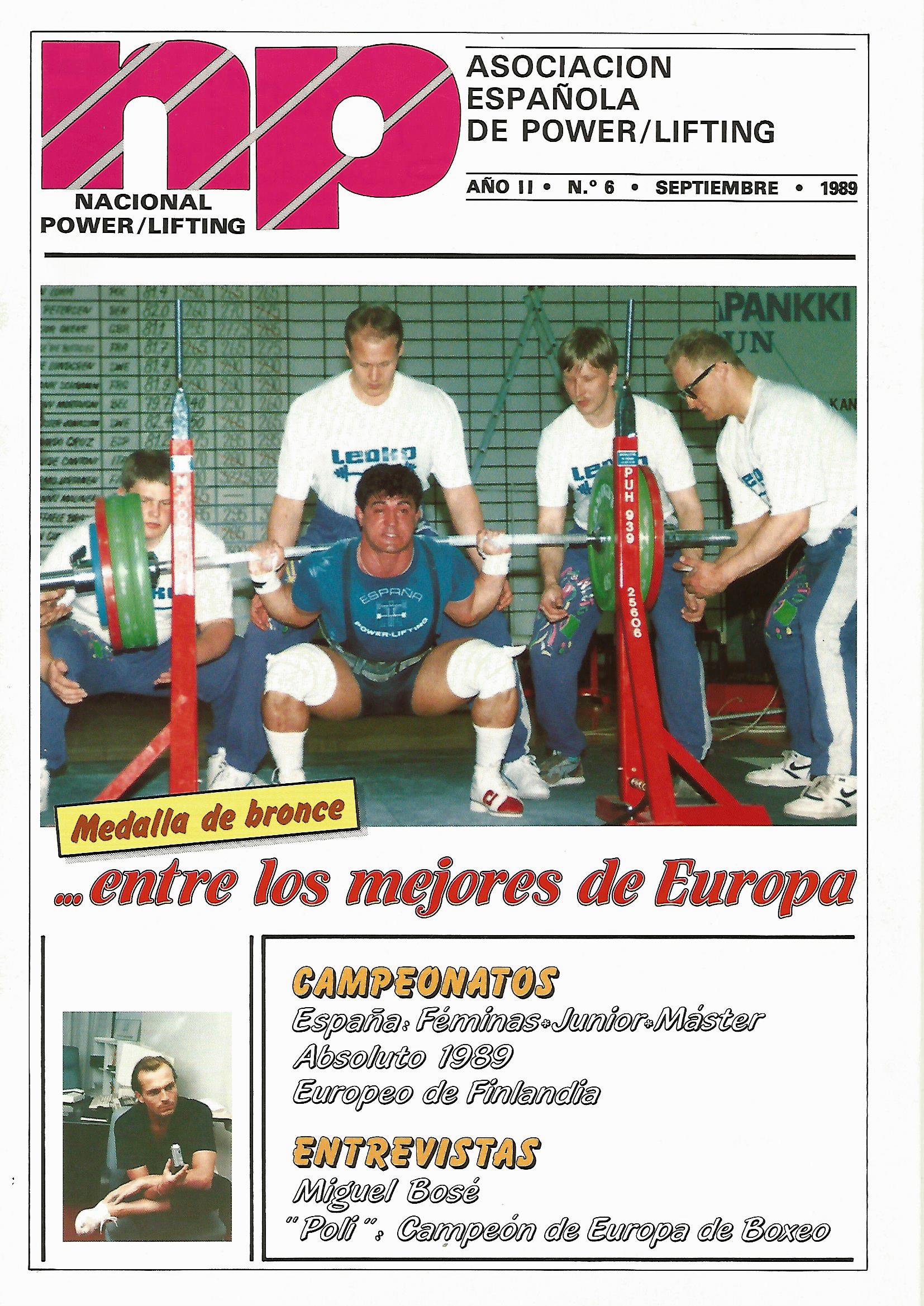 Número 6 de la revista de la Asociación Española de Powerlifting (1989)