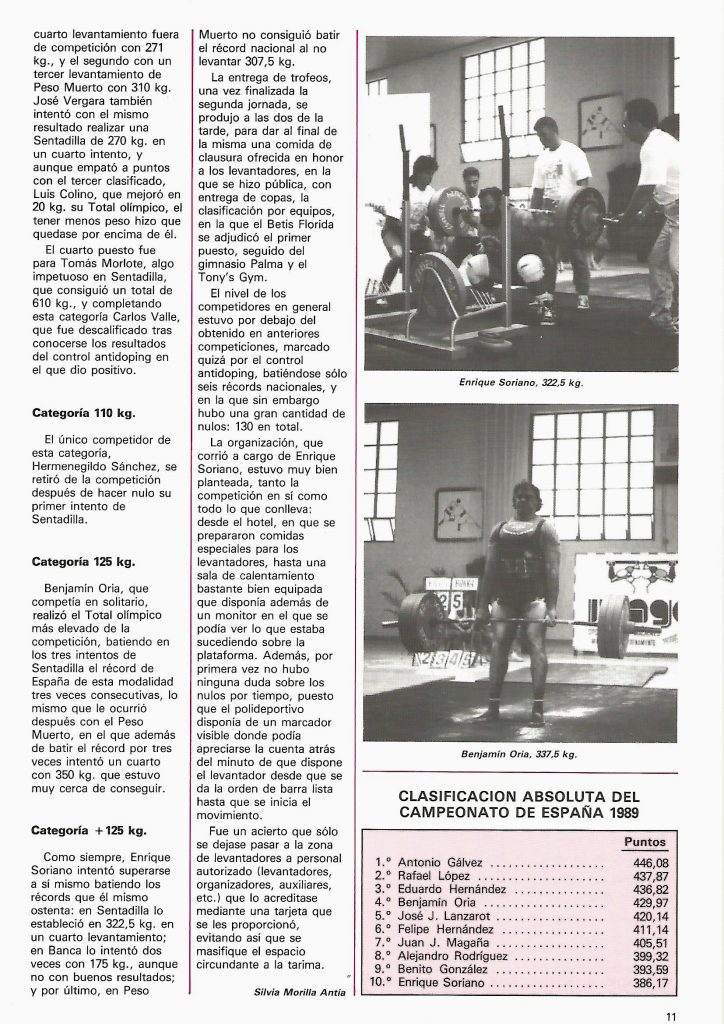 revista nacional de powerlifting numero 6 pagina 11