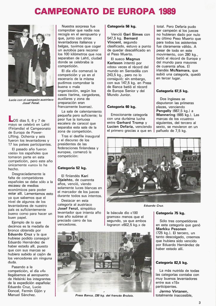 revista nacional de powerlifting numero 6 pagina 3